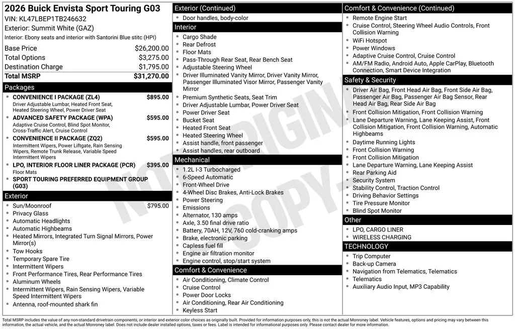 2026 Buick Envista Sport Touring for sale in Pensacola, FL