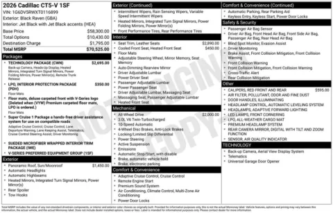 Black 2026 Cadillac CT5 V-Series for sale in Pensacola, FL