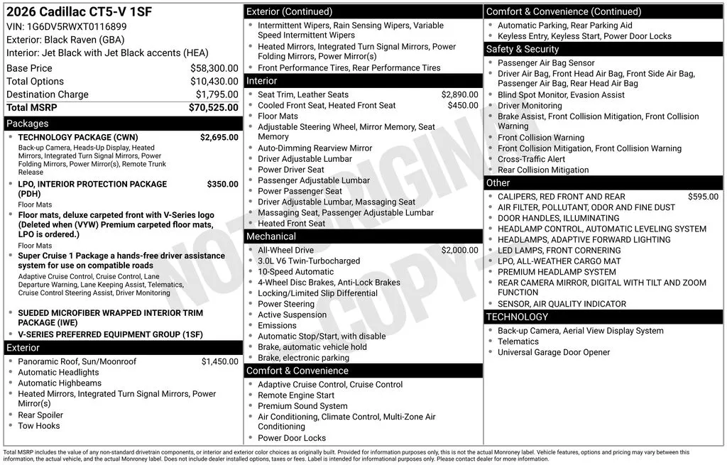 2026 Cadillac CT5 V-Series for sale in Pensacola, FL