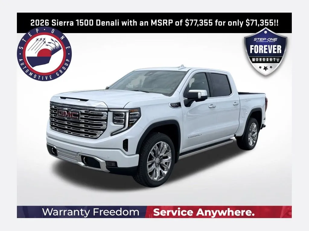 White 2026 GMC Sierra 1500 Denali for sale in Pensacola, FL
