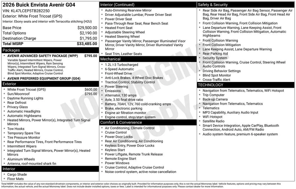 2026 Buick Envista Avenir for sale in Pensacola, FL