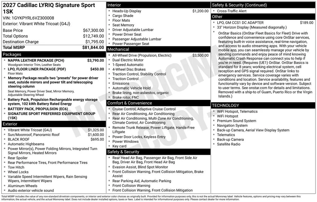 2027 Cadillac LYRIQ Signature Sport for sale in Pensacola, FL
