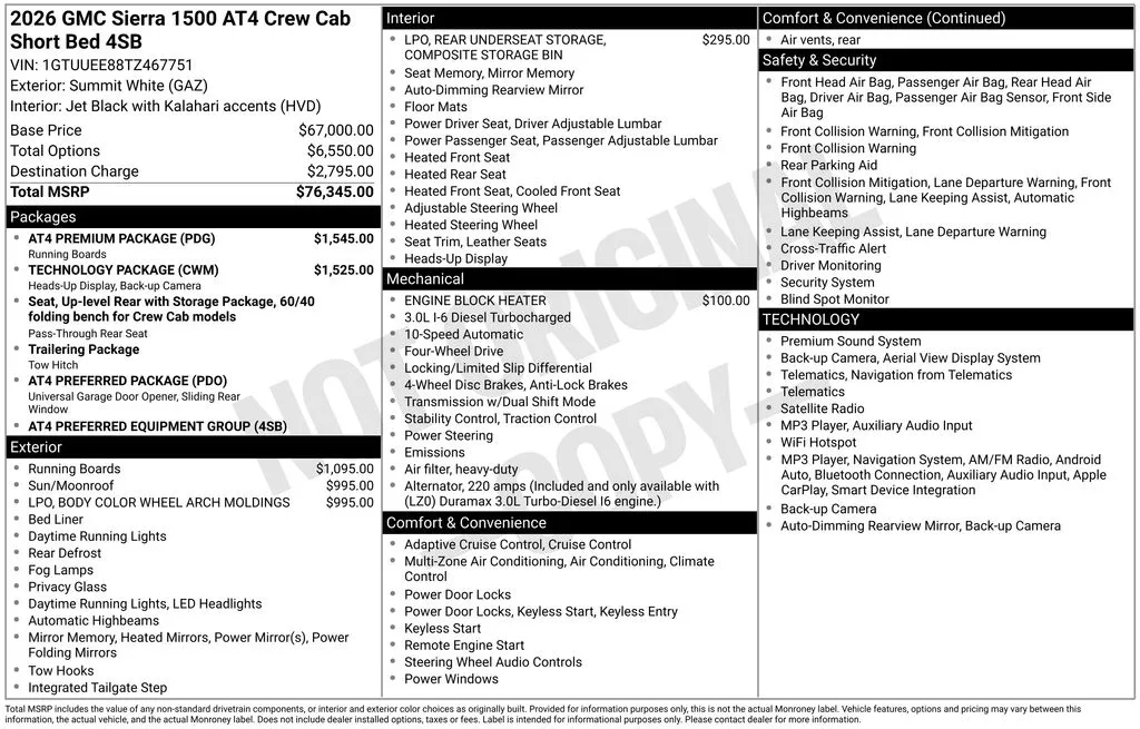 2026 GMC Sierra 1500 AT4 for sale in Pensacola, FL