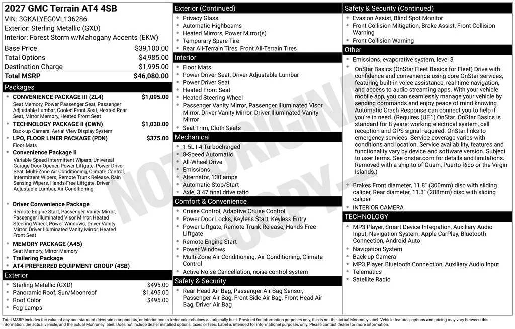 2027 GMC Terrain AT4 for sale in Pensacola, FL