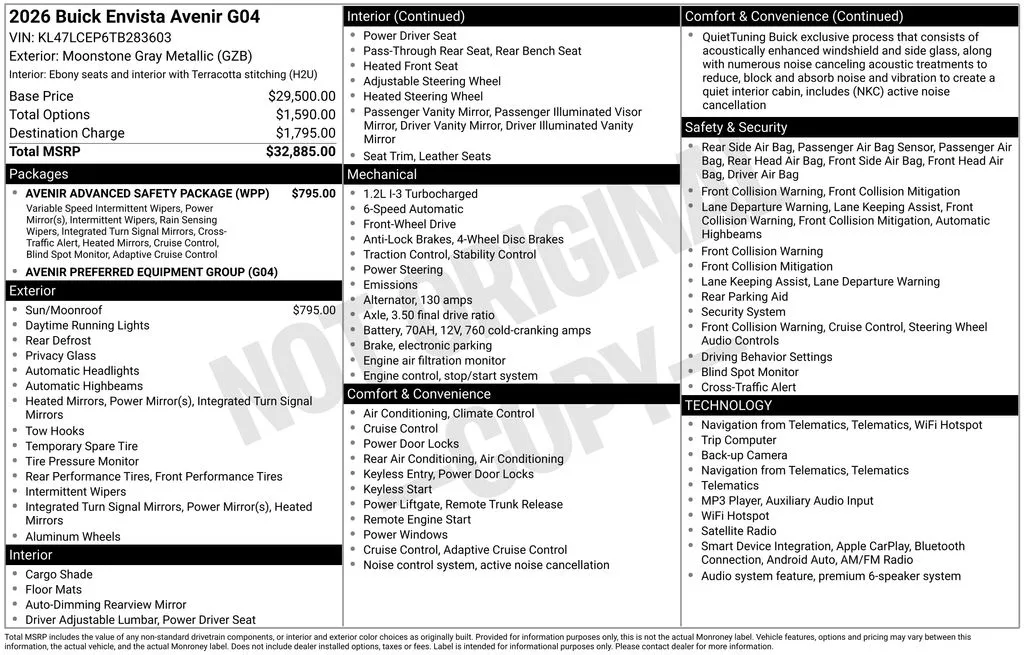 2026 Buick Envista Avenir for sale in Pensacola, FL