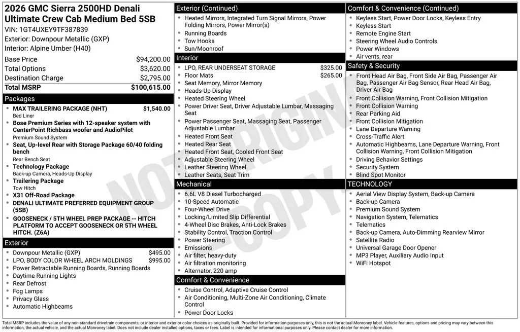 2026 GMC Sierra 2500 HD Denali Ultimate for sale in Pensacola, FL