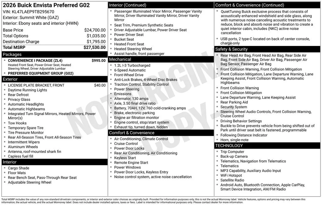 2026 Buick Envista Preferred for sale in Pensacola, FL