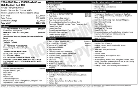 Red 2026 GMC Sierra 2500 HD AT4 for sale in Pensacola, FL