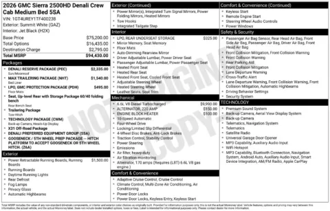 White 2026 GMC Sierra 2500 HD Denali for sale in Pensacola, FL