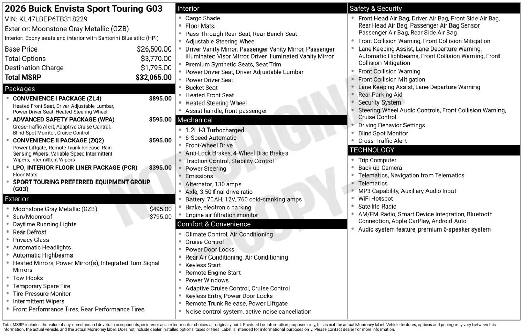2026 Buick Envista Sport Touring for sale in Pensacola, FL