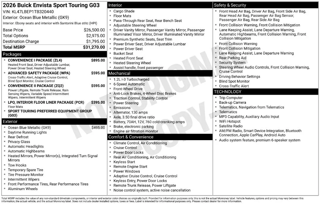 2026 Buick Envista Sport Touring for sale in Pensacola, FL