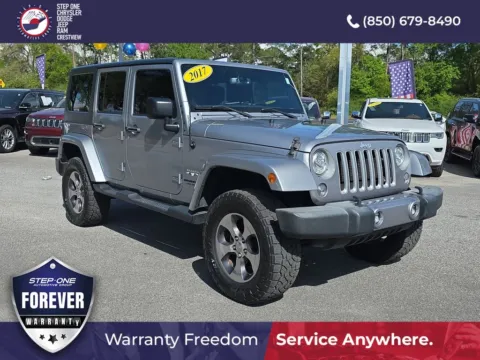 Silver 2017 Jeep Wrangler Unlimited Sahara for sale in Crestview, FL