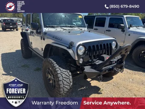 Silver 2017 Jeep Wrangler Unlimited Willys for sale in Crestview, FL