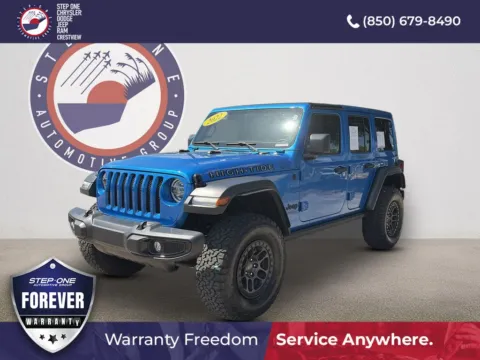 Blue 2022 Jeep Wrangler Unlimited High Tide for sale in Crestview, FL