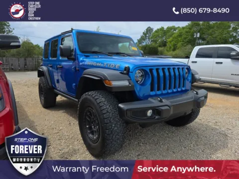 Blue 2022 Jeep Wrangler Unlimited High Tide for sale in Crestview, FL