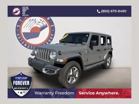 Gray 2021 Jeep Wrangler Unlimited Sahara for sale in Crestview, FL