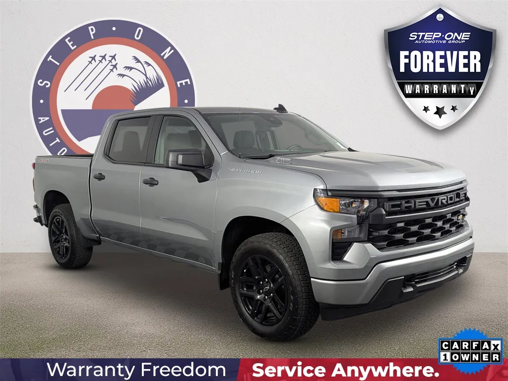 Gray 2025 Chevrolet Silverado 1500 Custom 4x4 for sale in Crestview, FL