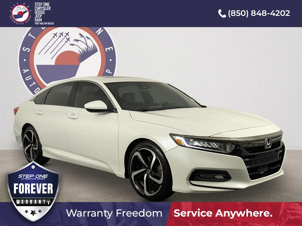 White 2019 Honda Accord Sport 2.0T for sale in Fort Walton Beach, FL