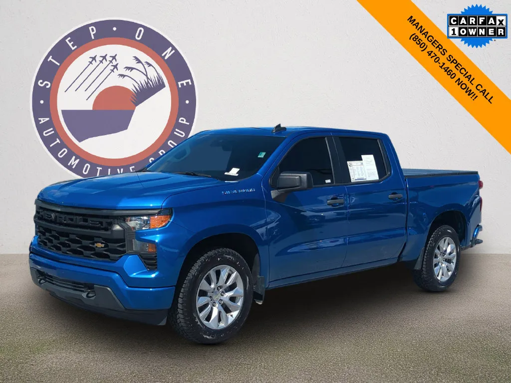 Blue 2022 Chevrolet Silverado 1500 Custom for sale in Fort Walton Beach, FL