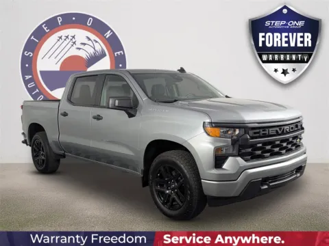 Gray 2025 Chevrolet Silverado 1500 Custom 4x4 for sale in Fort Walton Beach, FL