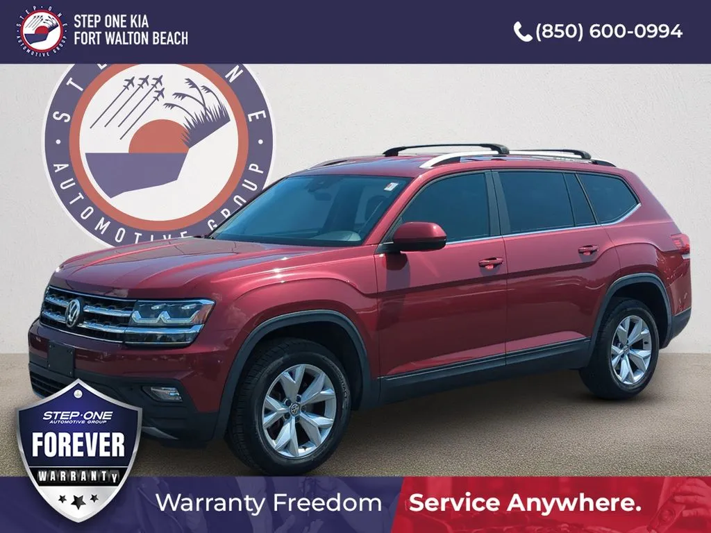 Red 2018 Volkswagen Atlas 3.6L V6 SE for sale in Fort Walton Beach, FL