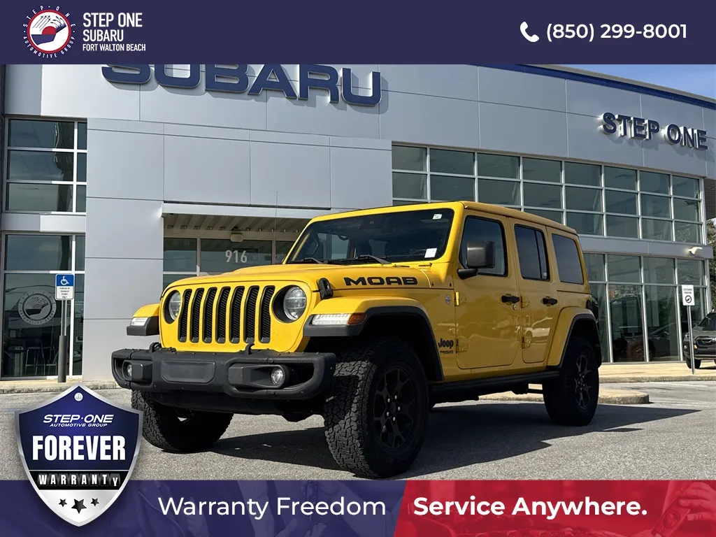 Yellow 2019 Jeep Wrangler Unlimited Moab for sale in Fort Walton Beach, FL