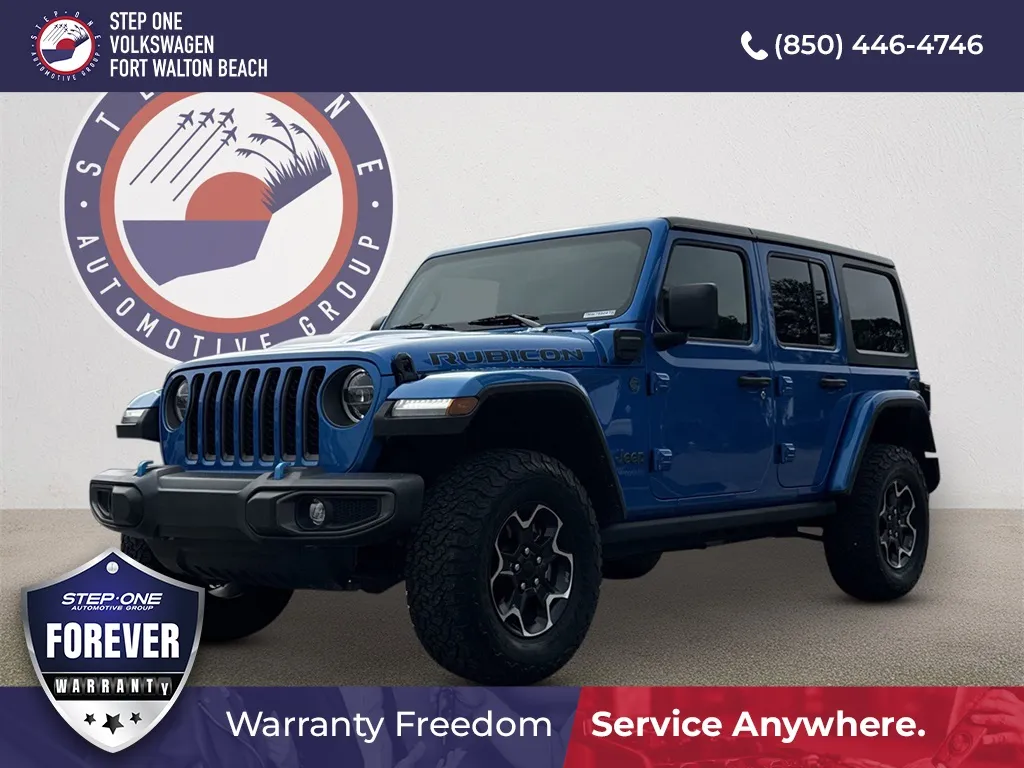 Blue 2021 Jeep Wrangler Unlimited Rubicon 4xe for sale in Fort Walton Beach, FL