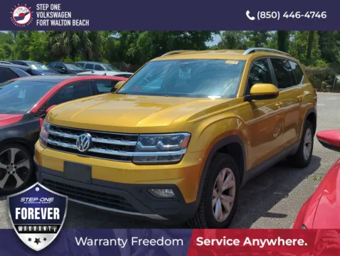 Yellow 2018 Volkswagen Atlas 3.6L V6 SE for sale in Fort Walton Beach, FL