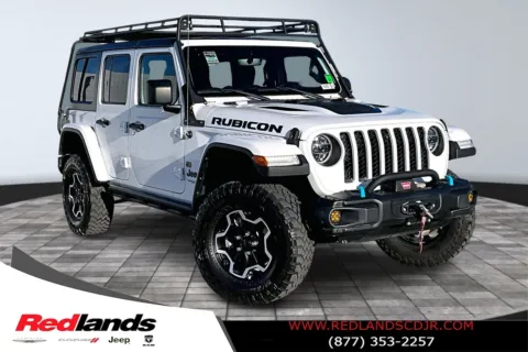 White 2021 Jeep Wrangler Unlimited Rubicon 4xe for sale in Redlands, CA