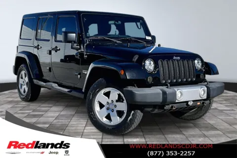 Black 2012 Jeep Wrangler Unlimited Sahara for sale in Redlands, CA