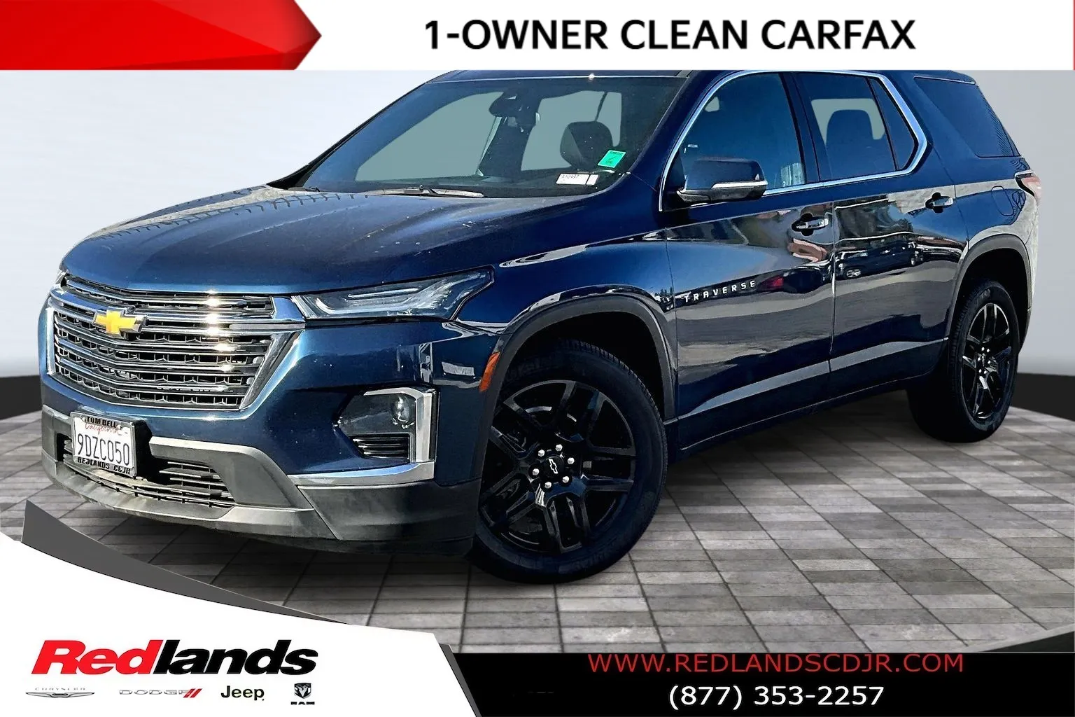 Blue 2023 Chevrolet Traverse LT for sale in Redlands, CA