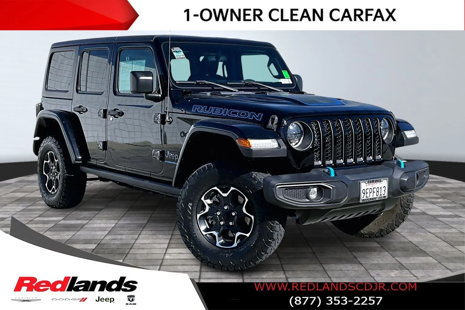 Black 2023 Jeep Wrangler Rubicon 4xe for sale in Redlands, CA