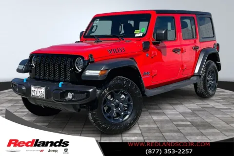 Red 2023 Jeep Wrangler Base 4xe for sale in Redlands, CA