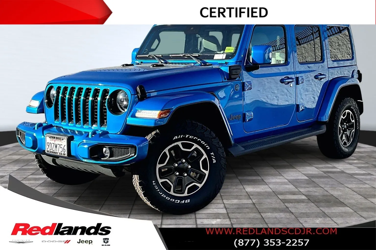 Blue 2023 Jeep Wrangler High Altitude 4xe for sale in Redlands, CA