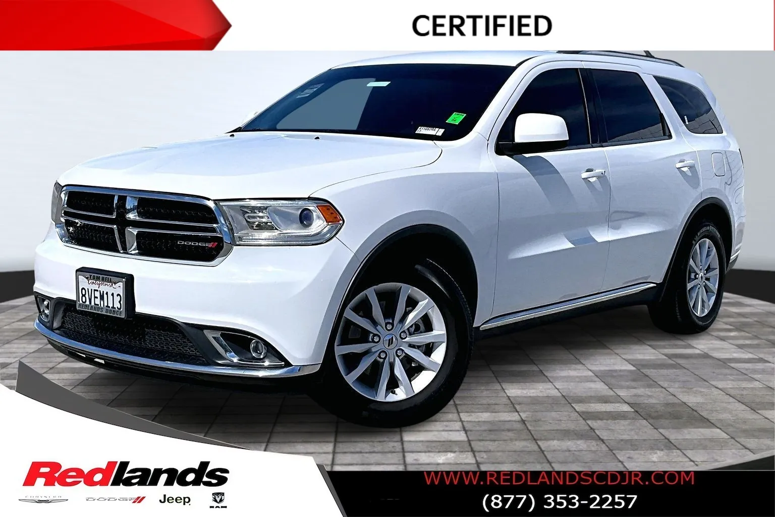 White 2020 Dodge Durango SXT Plus for sale in Redlands, CA