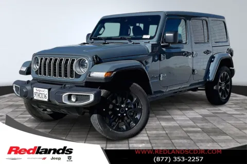 Gray 2025 Jeep Wrangler Sahara 4xe for sale in Redlands, CA