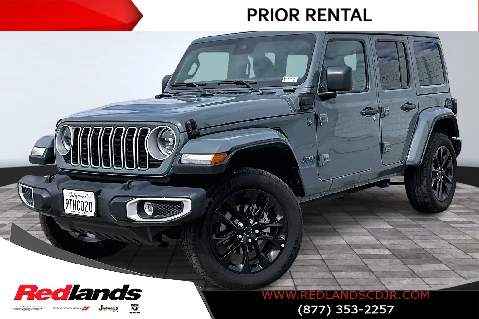 Gray 2025 Jeep Wrangler Sahara 4xe for sale in Redlands, CA