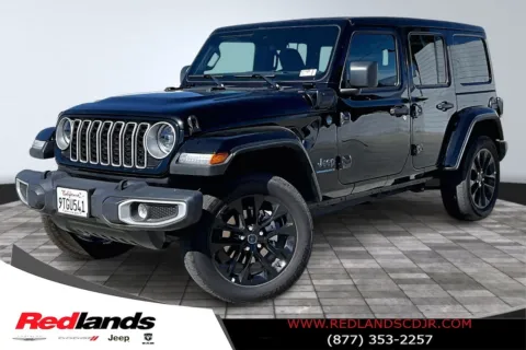 Black 2025 Jeep Wrangler Sahara 4xe for sale in Redlands, CA