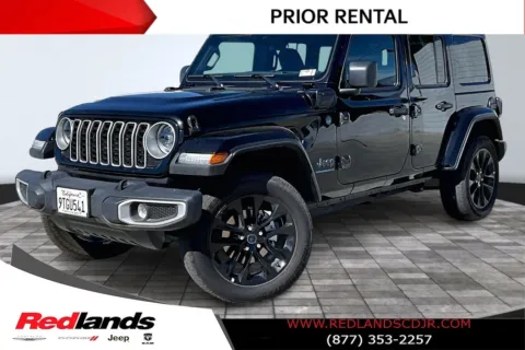 Black 2025 Jeep Wrangler Sahara 4xe for sale in Redlands, CA