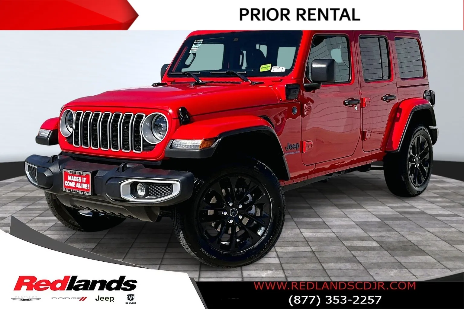 Red 2025 Jeep Wrangler Sahara 4xe for sale in Redlands, CA