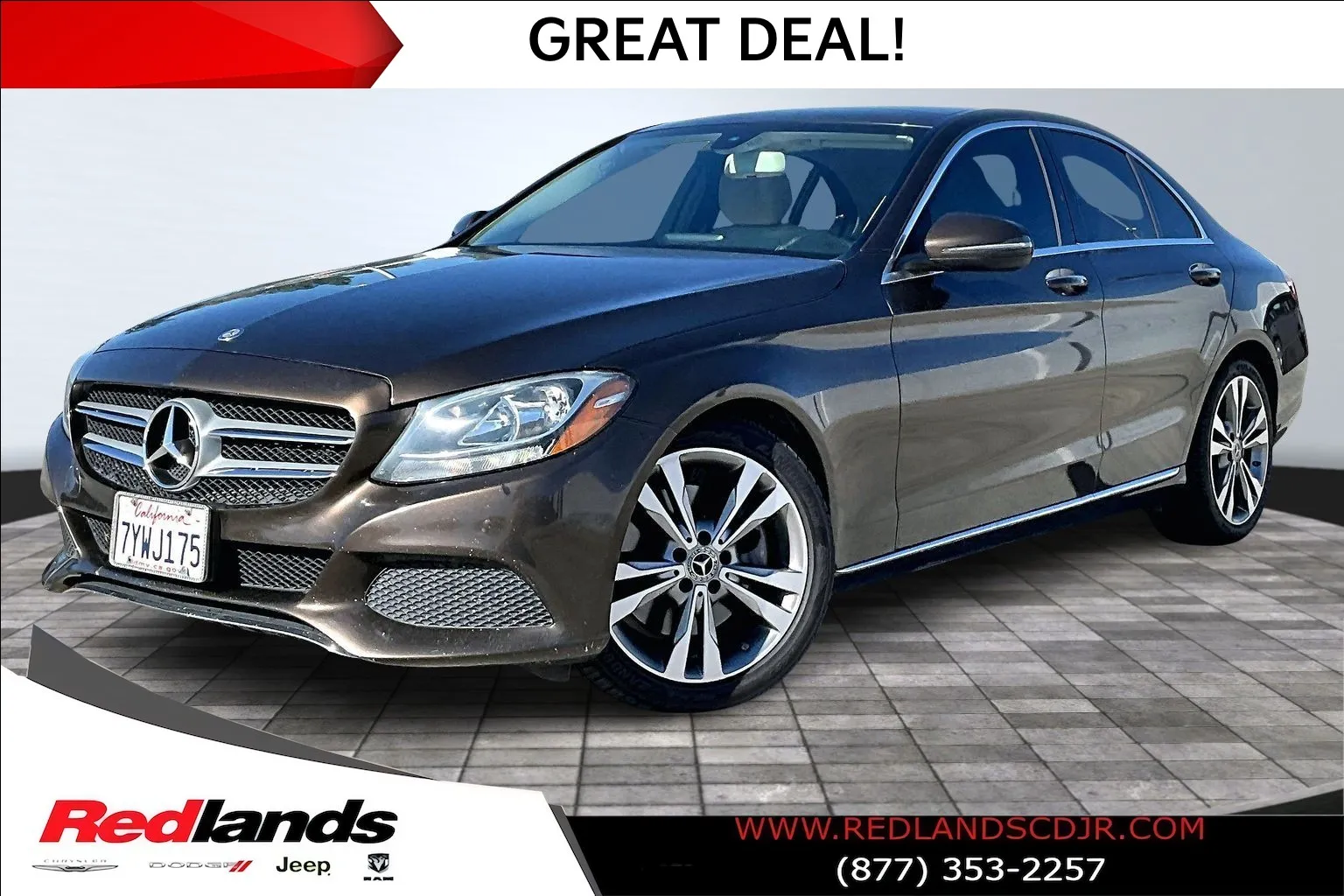 Brown 2017 Mercedes-Benz C-Class C 300 for sale in Redlands, CA