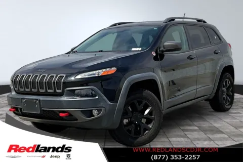 Black 2016 Jeep Cherokee Trailhawk for sale in Redlands, CA