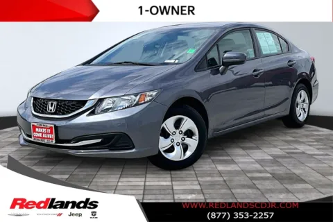 Silver 2015 Honda Civic LX for sale in Redlands, CA