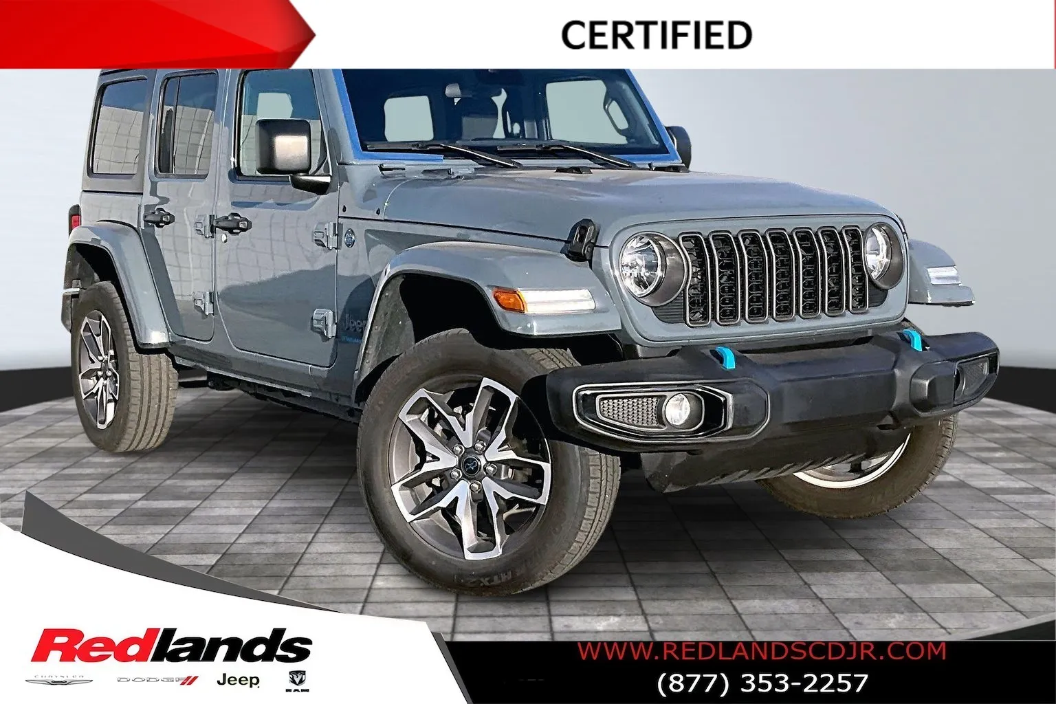 Gray 2024 Jeep Wrangler Sport S 4xe for sale in Redlands, CA