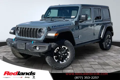 Gray 2025 Jeep Wrangler Rubicon 4xe for sale in Redlands, CA