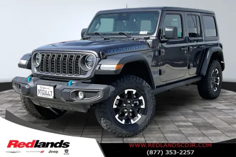 Gray 2025 Jeep Wrangler Rubicon 4xe for sale in Redlands, CA