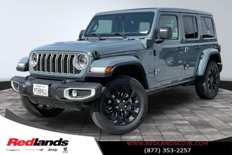 Gray 2025 Jeep Wrangler Sahara 4xe for sale in Redlands, CA