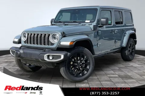 Gray 2025 Jeep Wrangler Sahara 4xe for sale in Redlands, CA