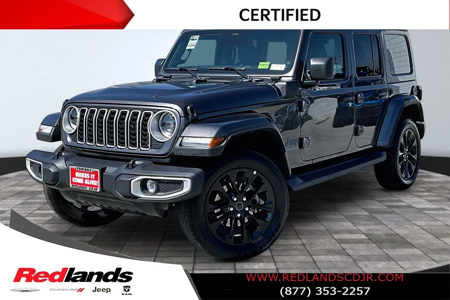 Gray 2025 Jeep Wrangler Sahara 4xe for sale in Redlands, CA