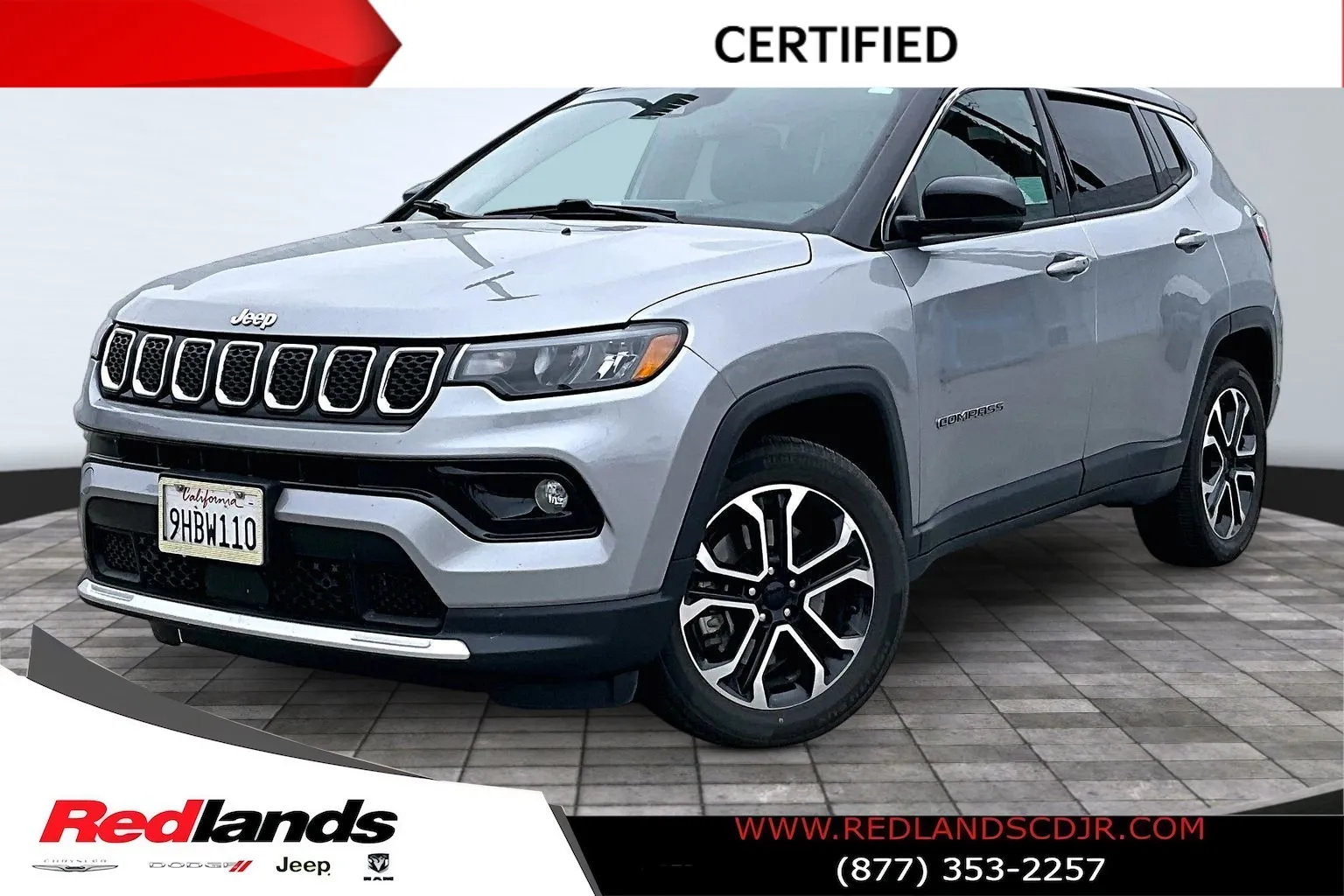 Silver 2023 Jeep Compass Limited for sale in Redlands, CA
